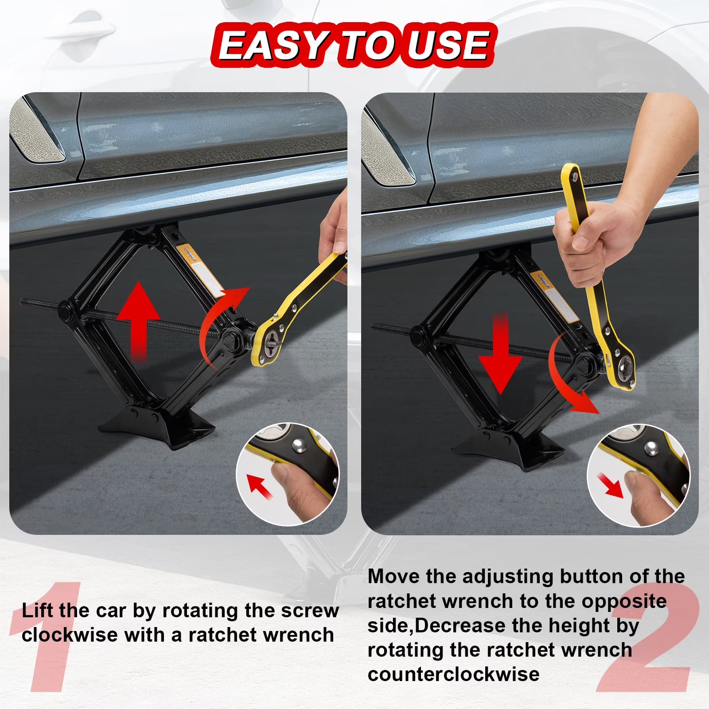 Universal car jack wrench