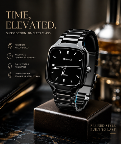 Stylish Black Analog Watch