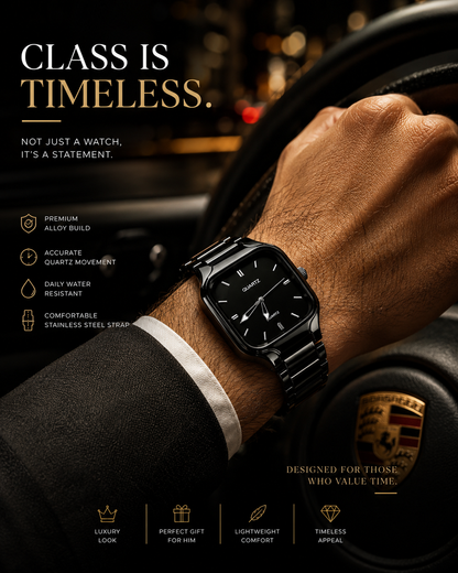 Stylish Black Analog Watch