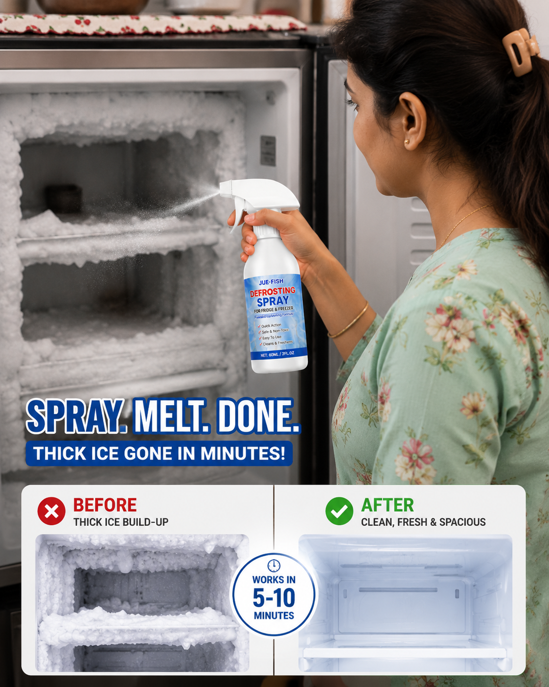 Instant Freezer Ice Remover Spray
