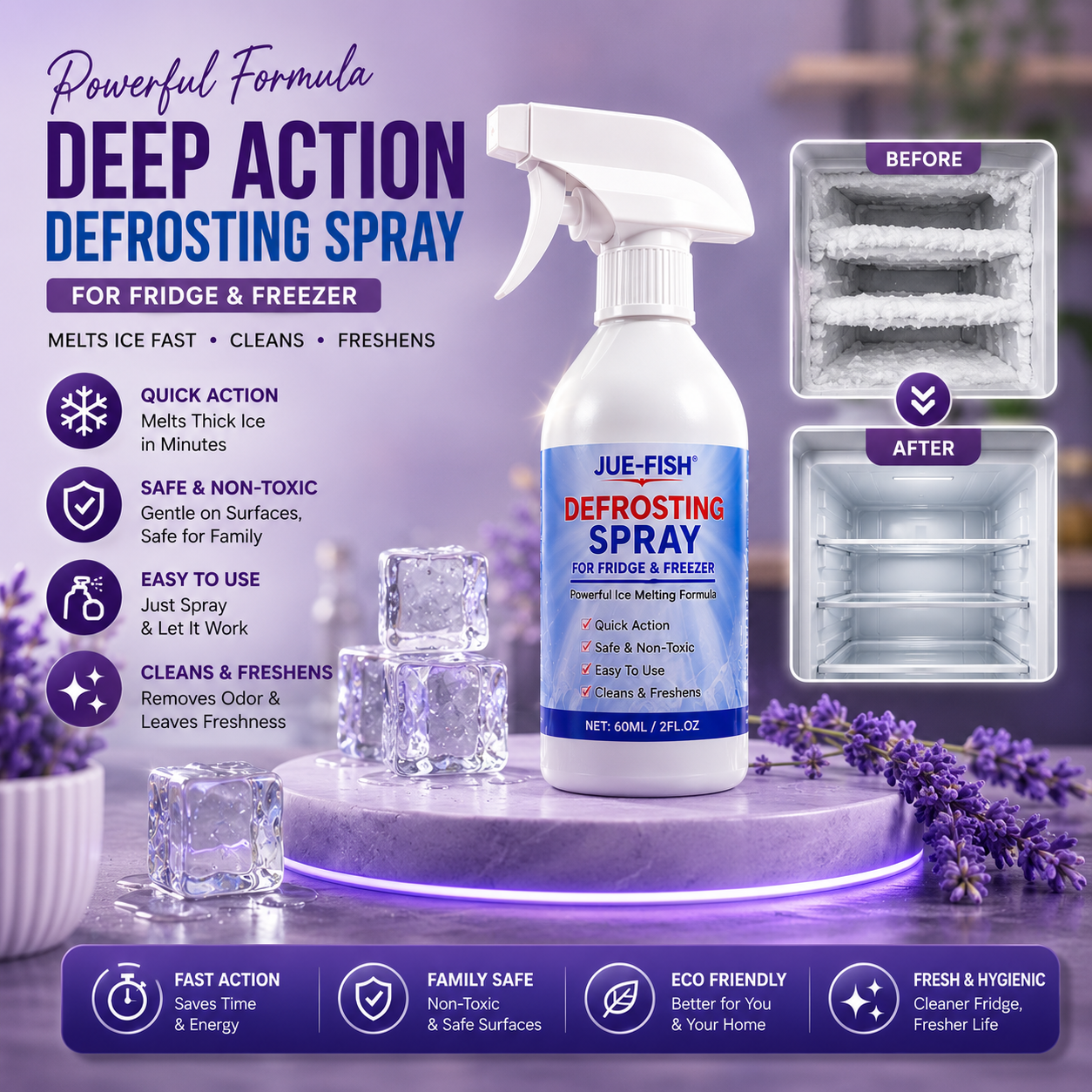 Instant Freezer Ice Remover Spray