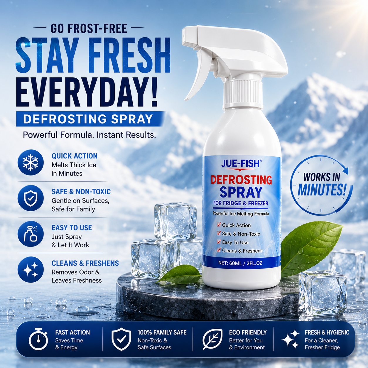 Instant Freezer Ice Remover Spray