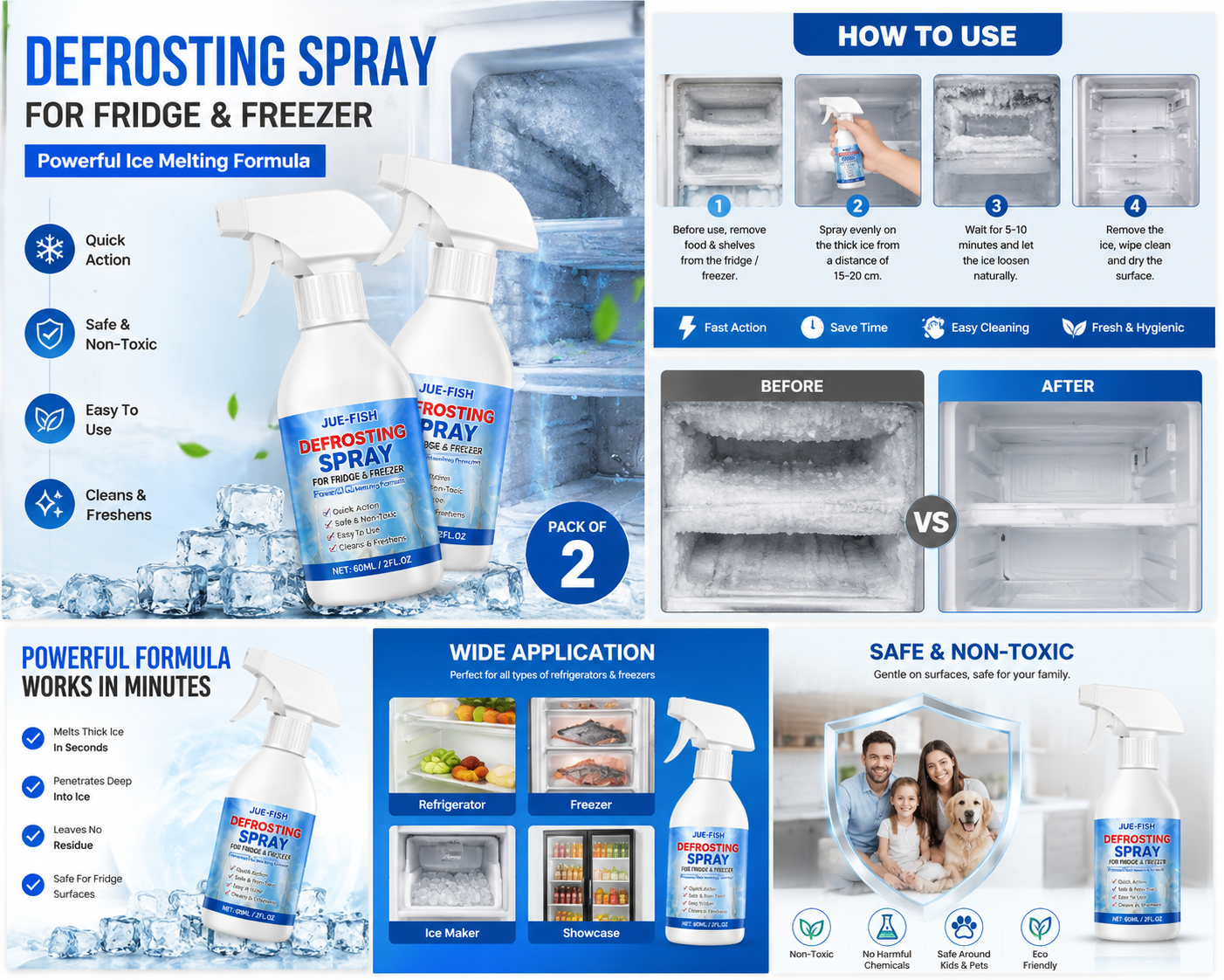 Instant Freezer Ice Remover Spray