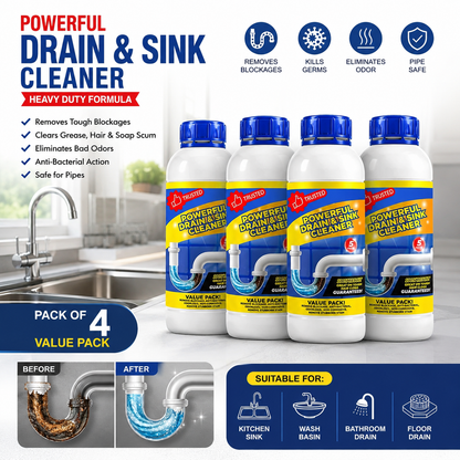 Powerful Drain and Sink Cleaner for Blocked Pipes