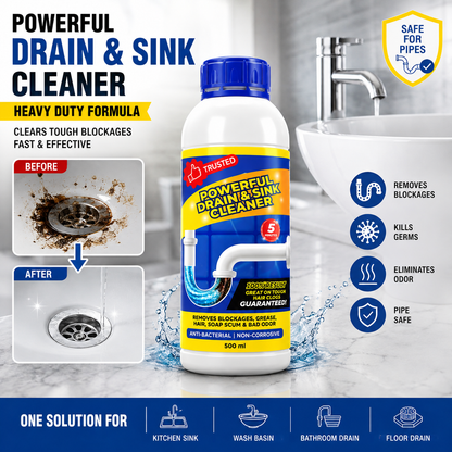 Powerful Drain and Sink Cleaner for Blocked Pipes