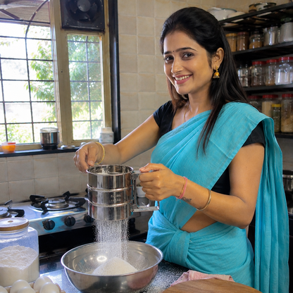 Hand Press Atta Chhani (Stainless Steel)