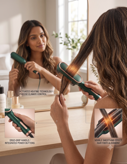 Tourmaline Ceramic Hair Curler Brush